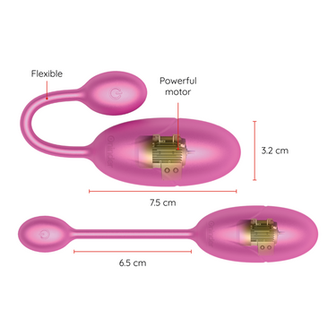 Uovo Vibrante ONINDER Tokyo Rosa con App Gratis – 7,5 x3,2 cm